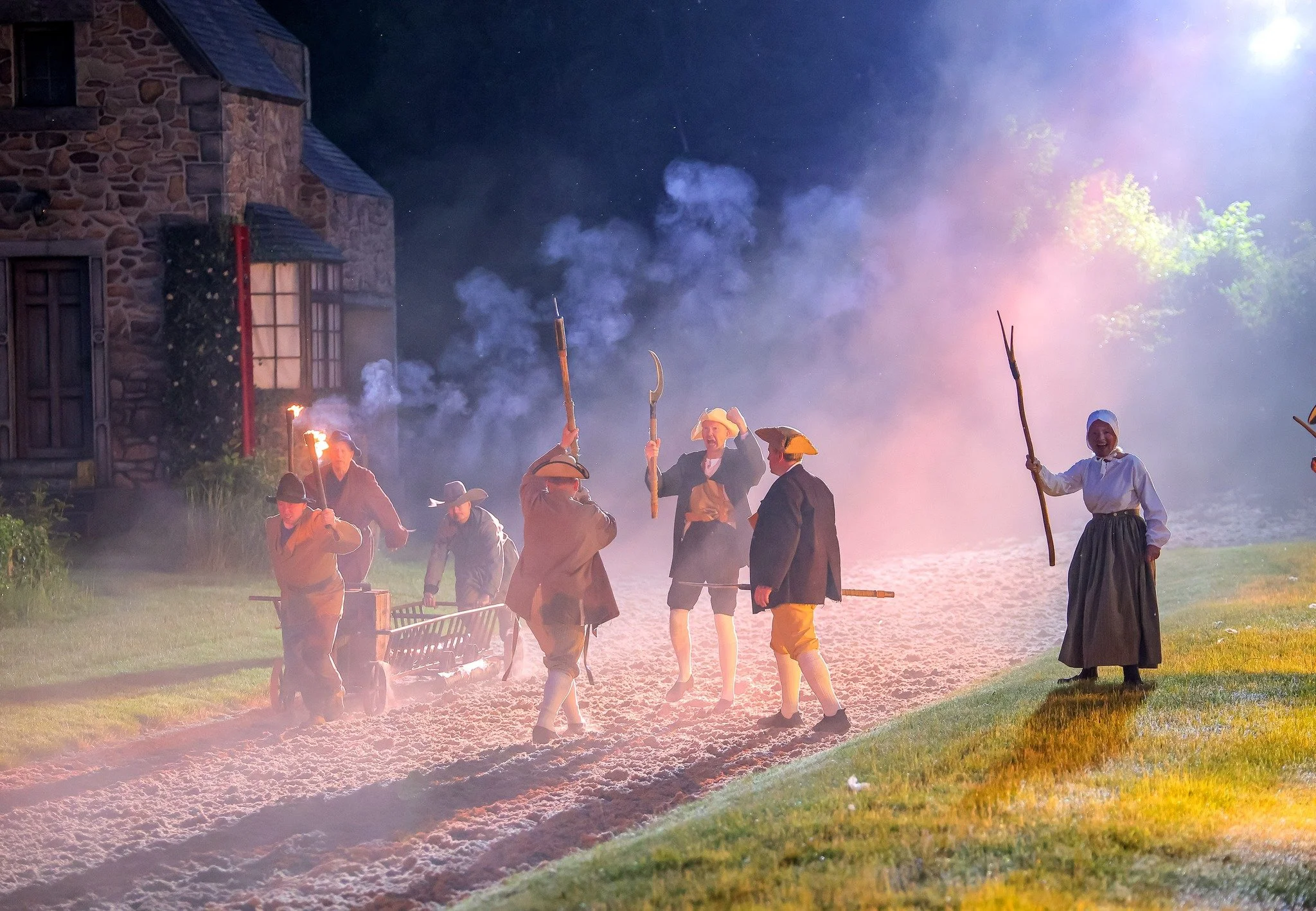 Performers in the Kynren night show