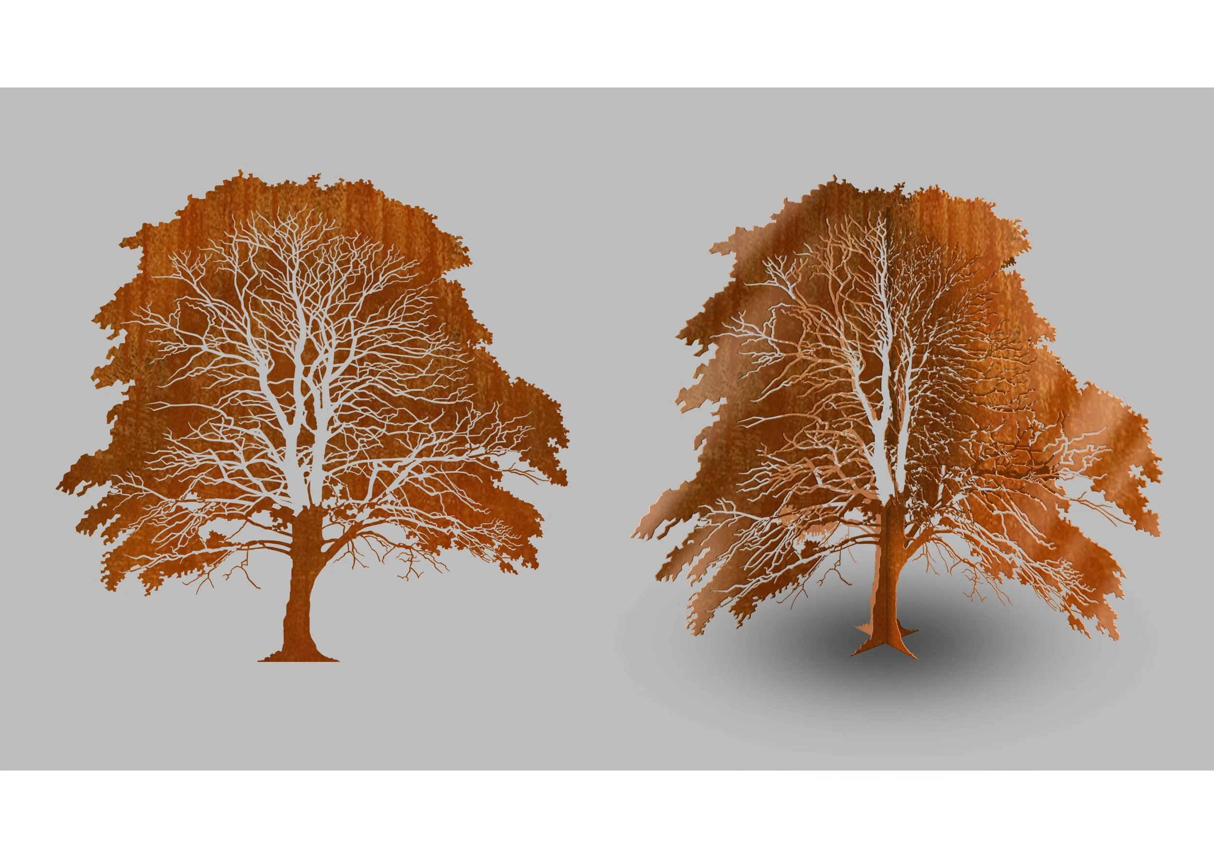 Concept study for the Sycamore Gap sculpture
