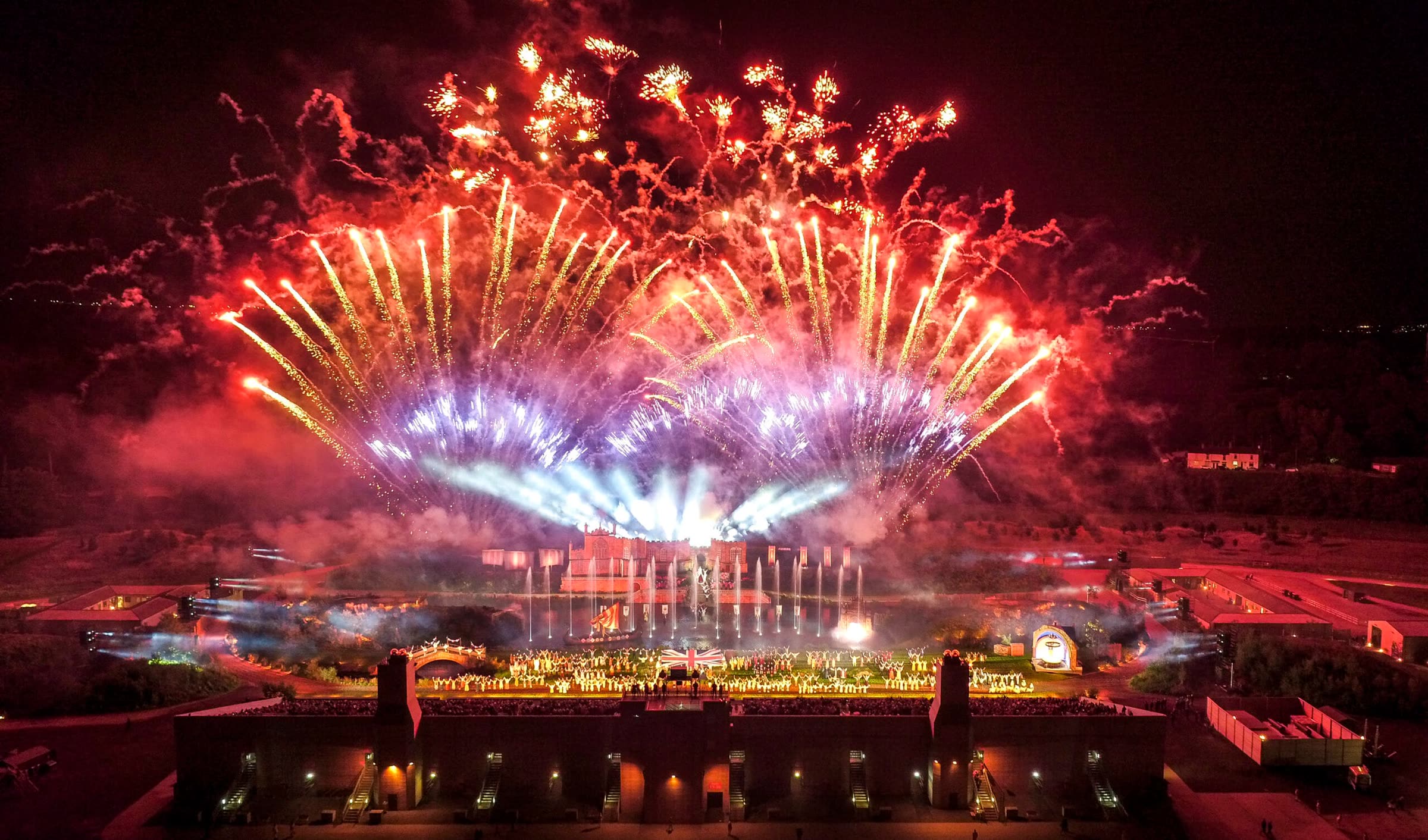 Fireworks finale over the Kynren night show