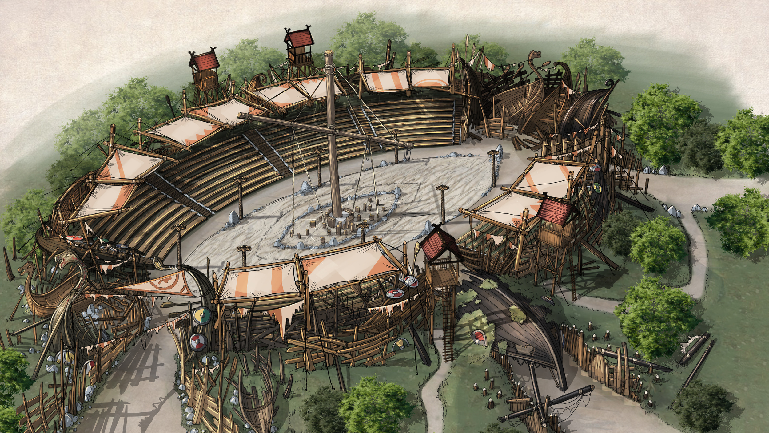 Artist impression: the Viking show